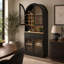 Armoire de bar 70 po de hauteur avec portes en verre trempé, 9 porte-bouteilles, grand tiroir, tablette réglable, porte-verres et armoire à café-131246674