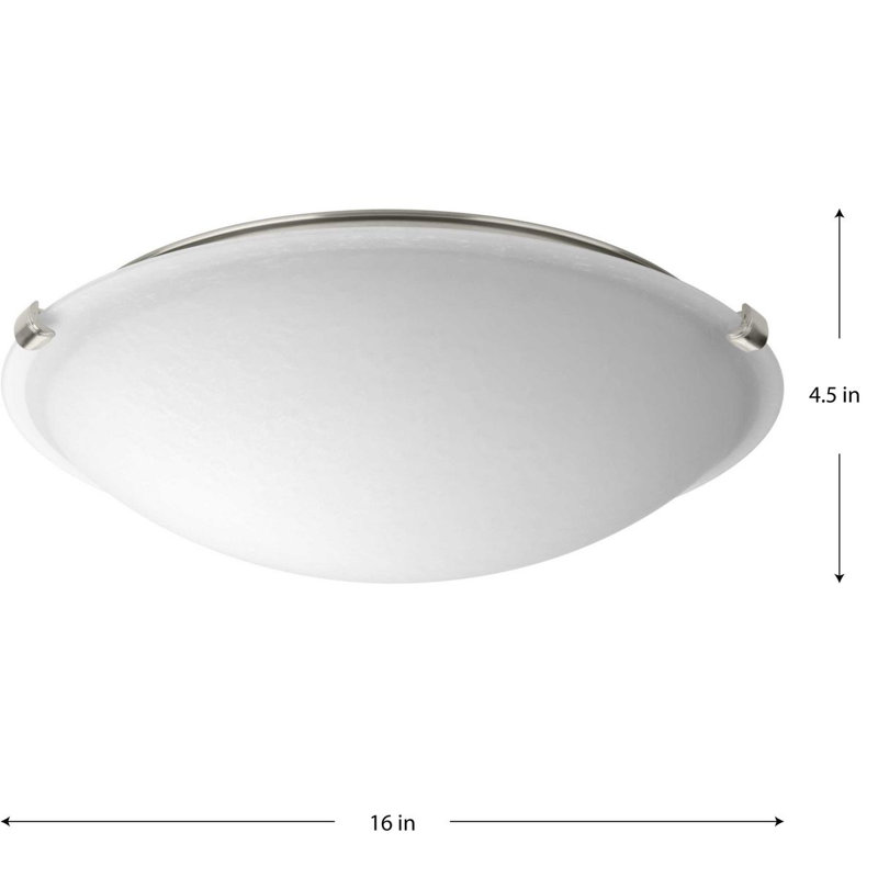 Kerri Glass LED Flush Mount, 4.5" H x 16" W x 16" D