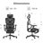 One-Touch Control Ergonomic Mesh Office Chair with 3-Level Recline Lock, Computer Chair with Adjustable Backrest & Lumbar Support & 3D Armrests & 3D Headrest-450151890-452578017