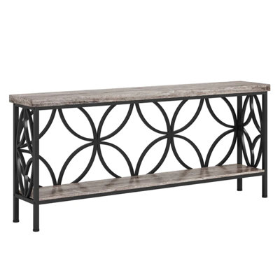 Stylish 2-Tier Console Sofa Table