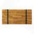 Modern Industrial Acacia Wood Dining Table with Slat Design and Sturdy Iron Frame for Outdoor Gatherings