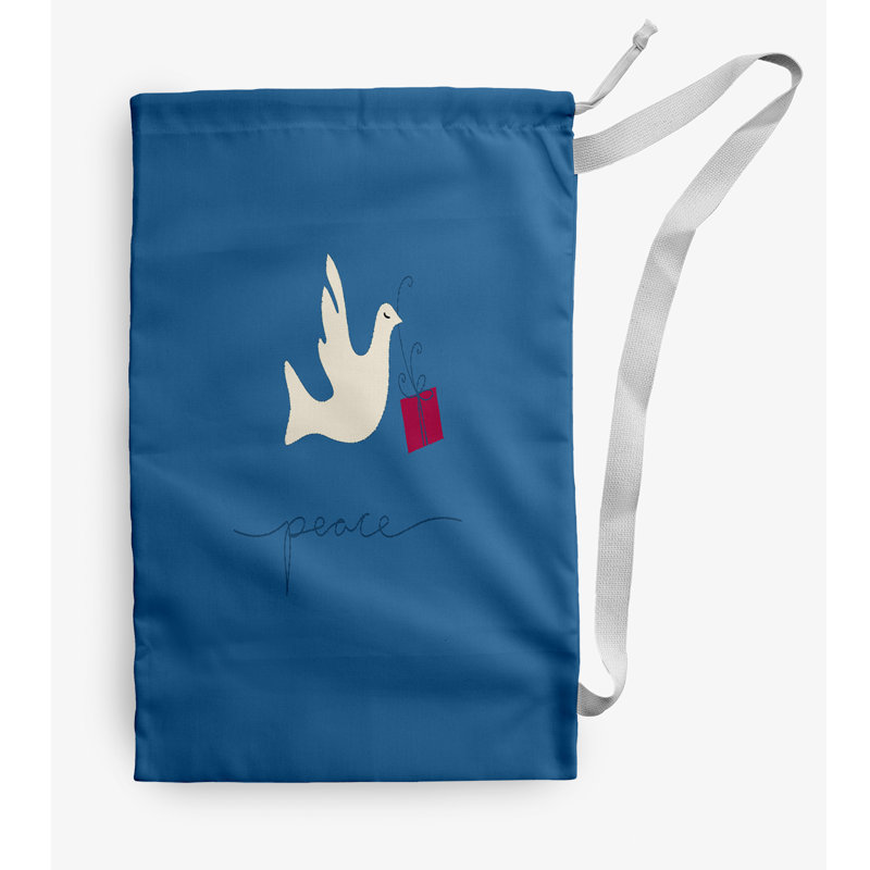 Fabric Laundry Bag with Handles, Medium (36" H x 28" W), Blue
