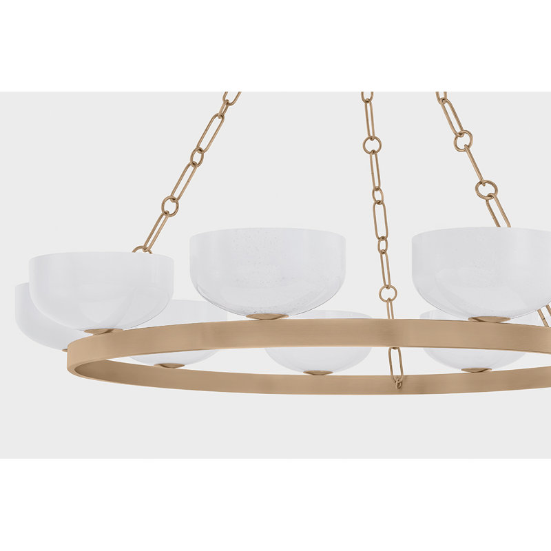 Troy Lighting Caelum Chandelier in Patina Brass, 6" H x 44.5" W x 44.5" D, 9 Lights