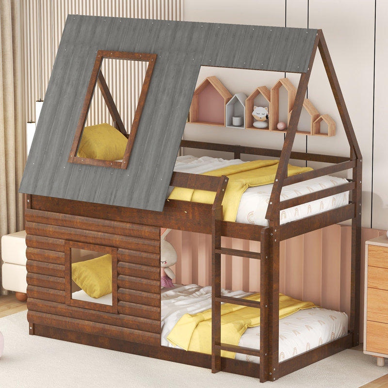 Miklos Kids Twin Over Twin Bunk Bed