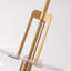 Suspension simple en laiton brossé, verre transparent, abat-jour en forme de dôme transparent et tige de suspension réglable.-1060025488
