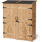 4 ft. 7 in. W x 1 ft. 5 in. D Solid Wood Vertical Tool Shed