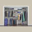 Adjustable ShelfTrack 6 Shelf Wardrobe System and Clothes Rail Storage 3m Wide White Wire Heavy Duty Organiser Kit