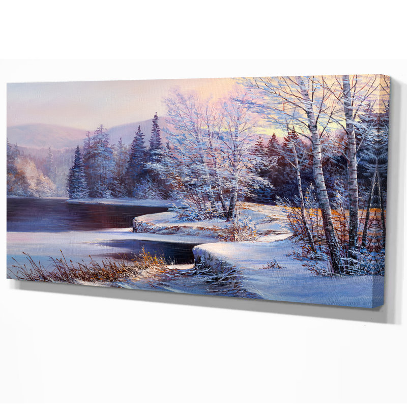 « christmas forest », impression, H 16 po x l 32 po x P 1 po, Toile tendue