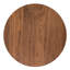 Table d'appoint ronde contemporaine Mid-Century, finition noyer, pieds fuselés, taille 19,5 po