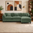 112" L-Shaped Modular Sectional Sofa with USB Charging Port and Movable Ottoman