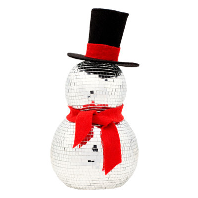 The Holiday Aisle® 12 po Boule à neige disco avec foulard rouge