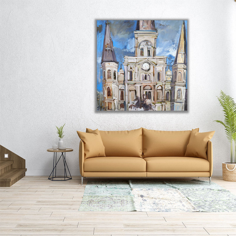 Cathédrale Saint-Louis II - reproduction d'art sur toile, H 24 po x l 24 po