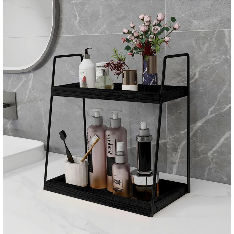 Plateau de salle de bain Montry, Noir