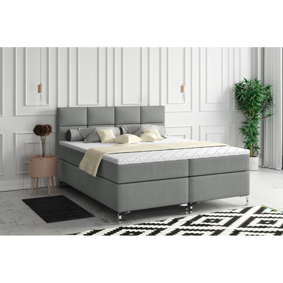 Boxspringbett Adifaah mit Topper und Bettkasten