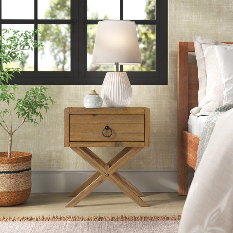 Elin 19" W 1-Drawer Nightstand, Natural