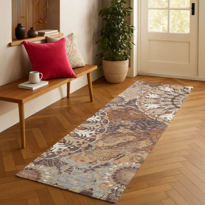 Tapis motif cachemire intérieur / extérieur lavable à la machine ACN2335