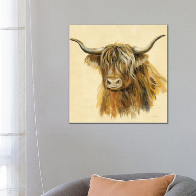 Highland Animal Cow by Silvia Vassileva - Wrapped Canvas Painting