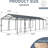 12*32 Ft, Large Outdoor Metal Carport, Galvanized Steel Frame, Stable On Various Surfaces, Parties, Trade Shows, Rust - Heavy Duty Ft Powder Coated Tube, Different Floor Types-124474882-124474878