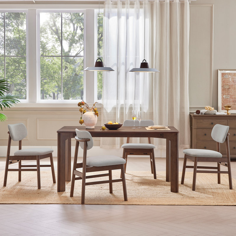 Classic Dining Set, Walnut, SIlver