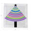 Christmas Tree Brights Hemstitch Cocktail 6" Linen/Cotton Napkin