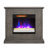 duraflame Wall Mantel Electric Fireplace, Weathered Gray