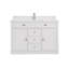 Meuble-lavabo simple 48 po en bois massif avec plateau en marbre d'ingénierie de 1 po-106492213-106492212