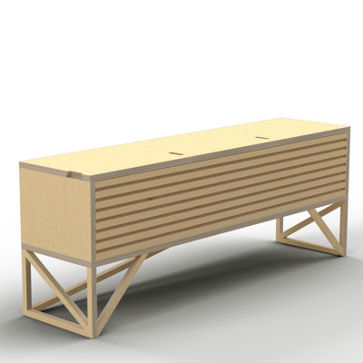 Aurelijus Upholstered Bench with Flip Top