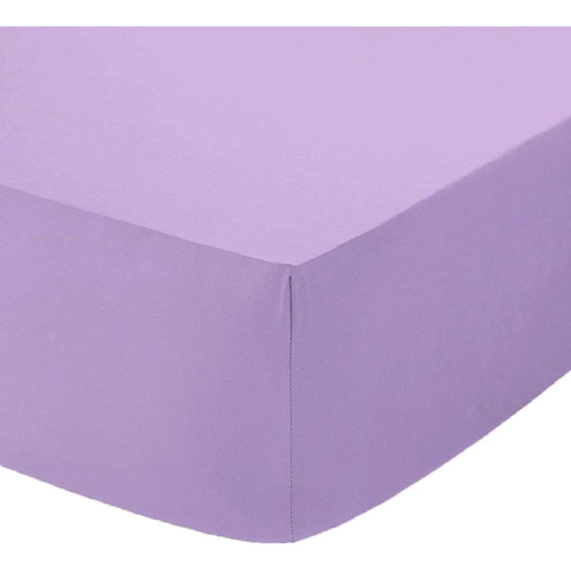 Agam Percale Fitted Sheet, Super King (6'), Lilac