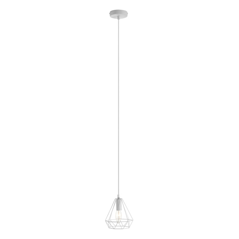 Rueben 1 - Light Geometric Pendant, White