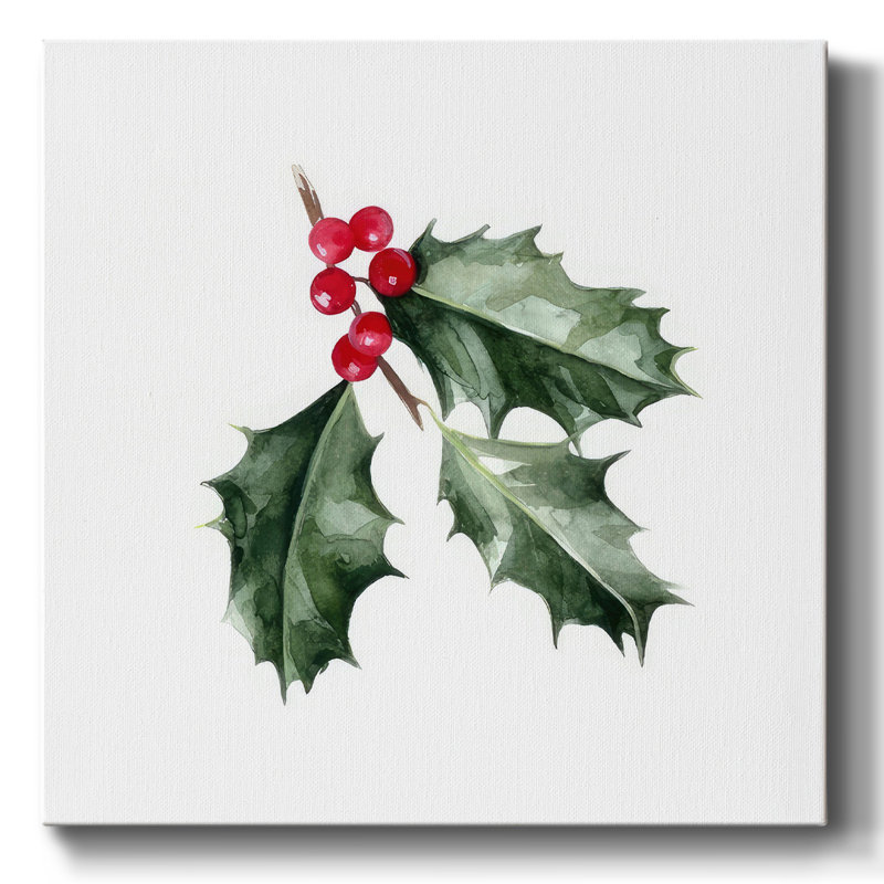 Houx de Noël I, H 40 po x l 40 po x P 1,5 po