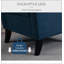 Fauteuil d'appoint capitonné à dossier haut