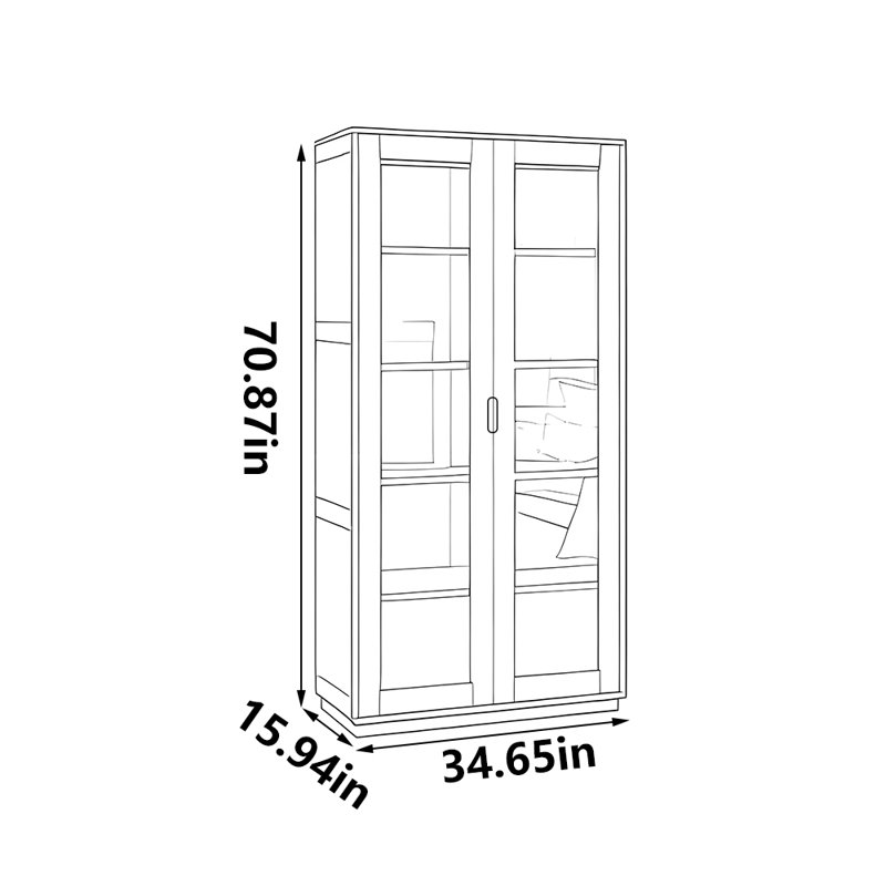 Bibliothèque en bois massif de luxe clair