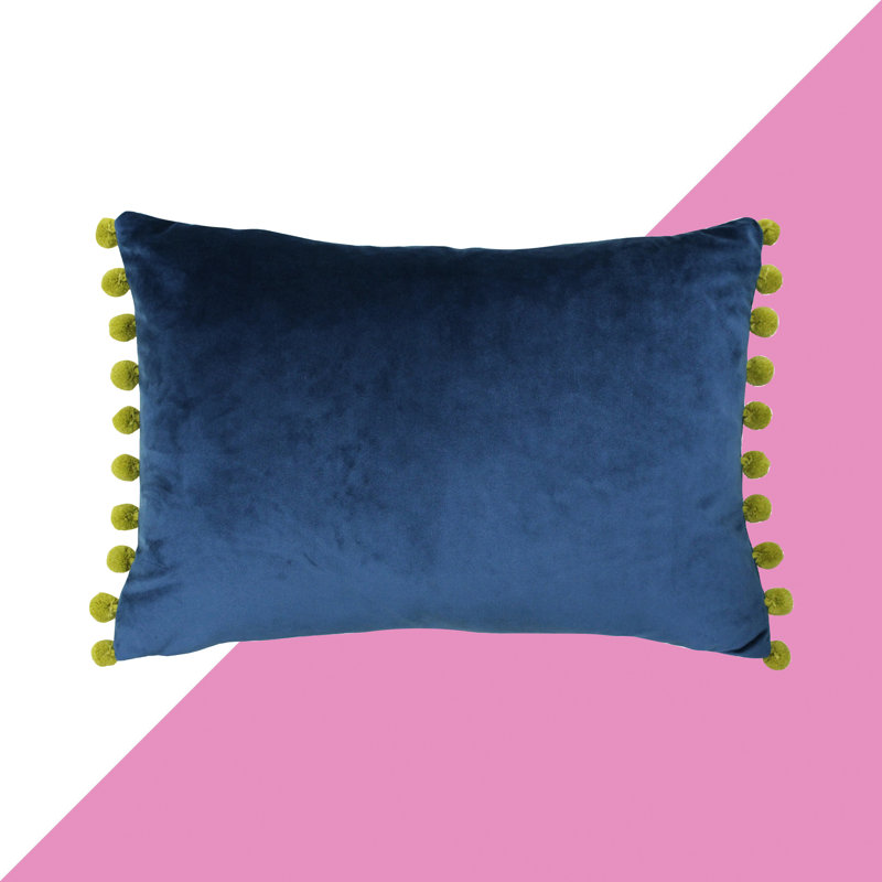 Fiesta Rectangular Scatter Cushion, Indigo/Olive