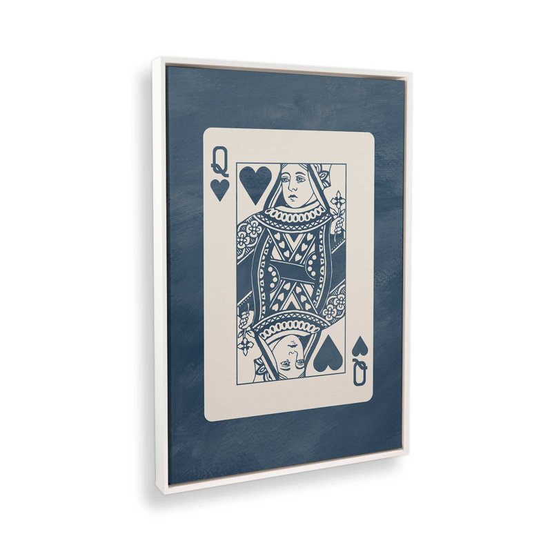 Impression sur toile Denim Queen Card, H 18,75 po x l 12,75 po, Blanc opaque
