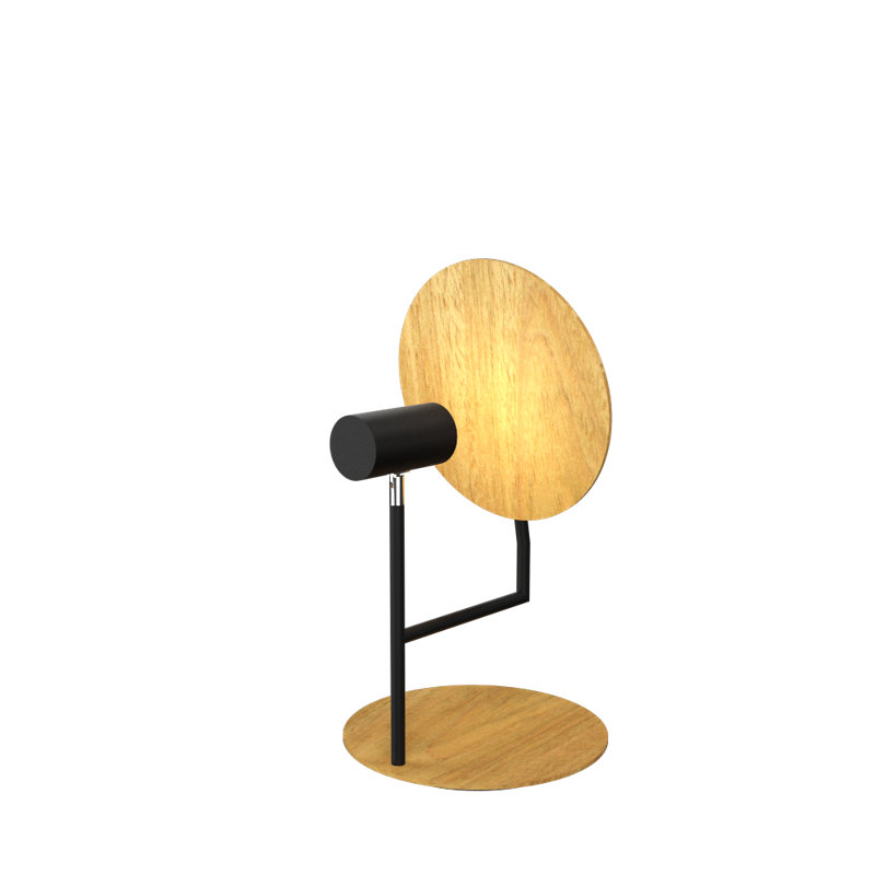 Adjustable Black Louro Freijo Table Lamp with Dot Design