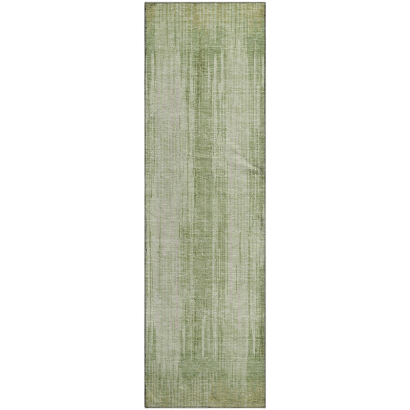 Premium Machine Washable Prisco Aloe Rug, Runner 2'3" x 7'6"