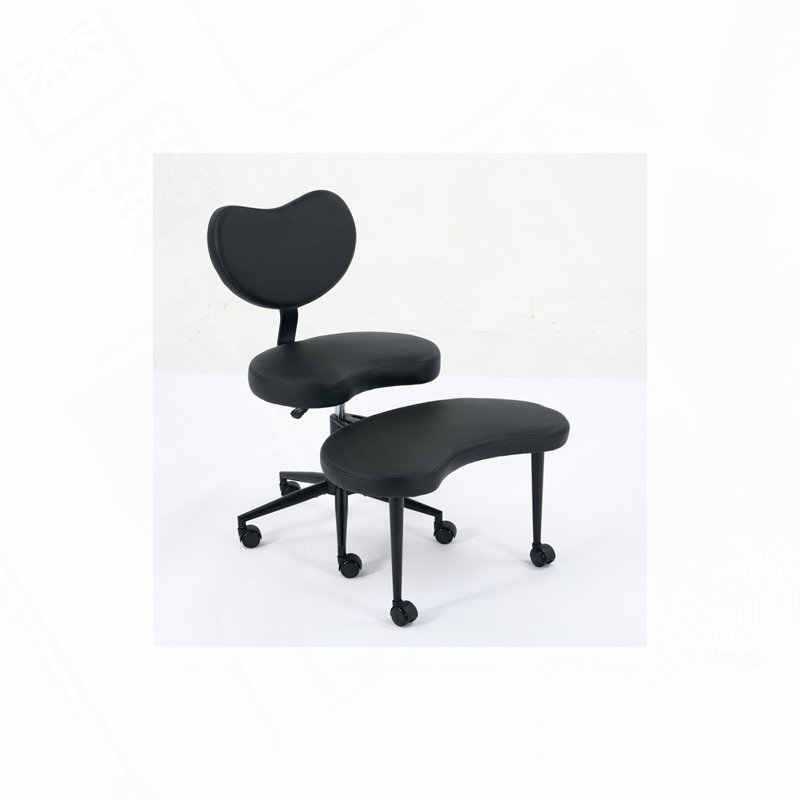 Chaise de bureau avec support lombaire et tabouret réglable,