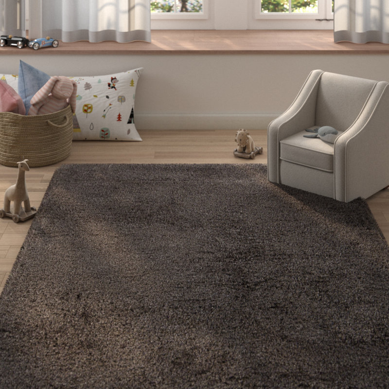 Tapis brun tissé à la main Garretson, 9 pi x 13 pi