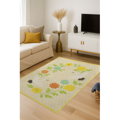 Tapis beige tissé traditionnel Mosso