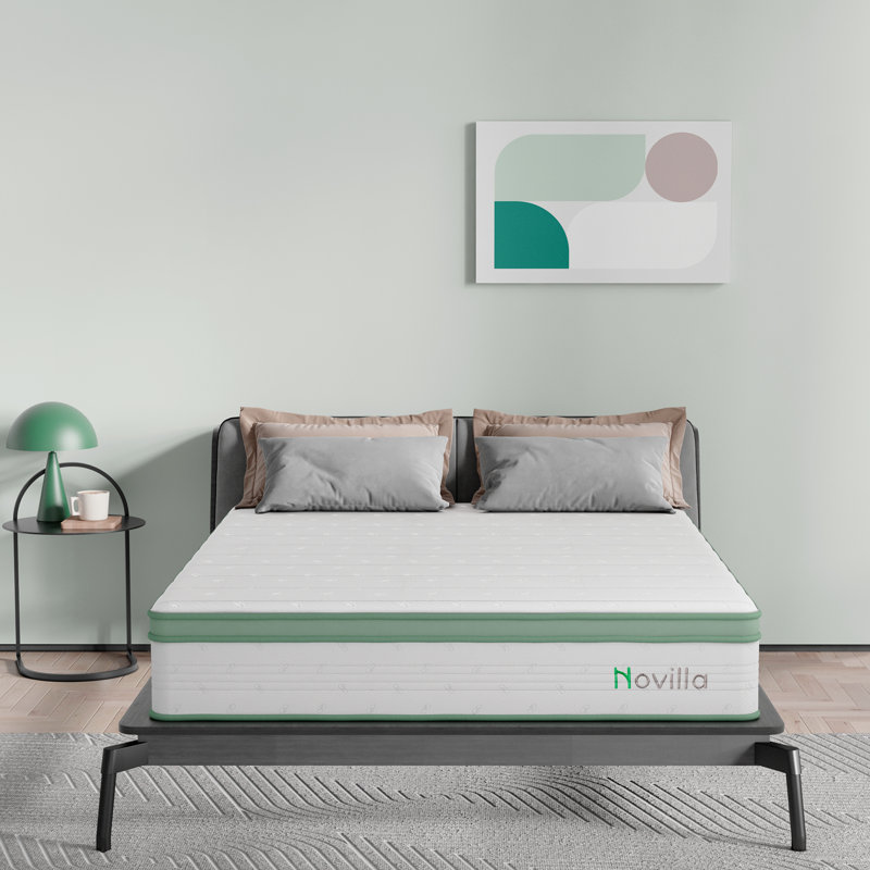 Novilla 12'' Medium Hybrid Mattress, Queen, 12"
