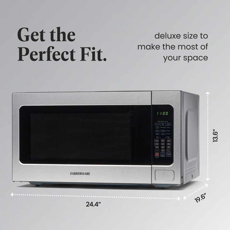 Farberware Professional 2.2 Cu. Ft. 1200-watt Microwave Oven With Smart Sensor Cooking, Stainless Steel