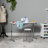 Sew Ready Portable Sewing Table with Foldable and Rollaway Design, Silver/White
