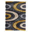 Tapis abstrait gris / jaune Thionville-357637342