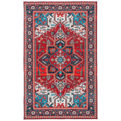 Sonia Oriental Area Rug in Red/Blue