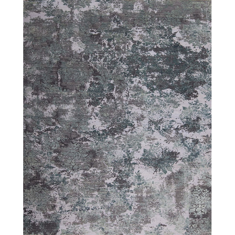 Tapis rectangulaire en laine et soie Leonardo, Rectangle 9 pi x 12 pi