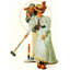 Croquet par Norman Rockwell, toile tendue avec châssis-1729973658