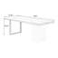 Noyer clair + noir + bois rectangulaire transparent + fer + bureau en acrylique-109539730