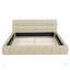 Grand lit plateforme tapissier avec tissu épais et lit au sol avec structure solide-1184734971