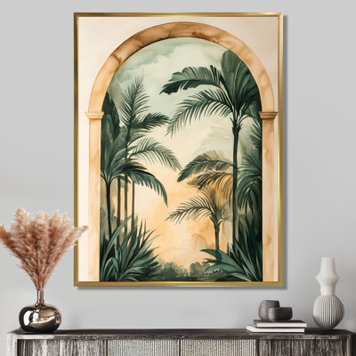 Art mural arche tropicale, toile Palm Horizon, sépanek