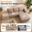 3 Seater Corduroy Sectional-53277952